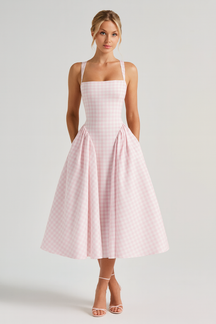 Vestido Bustier Xadrez