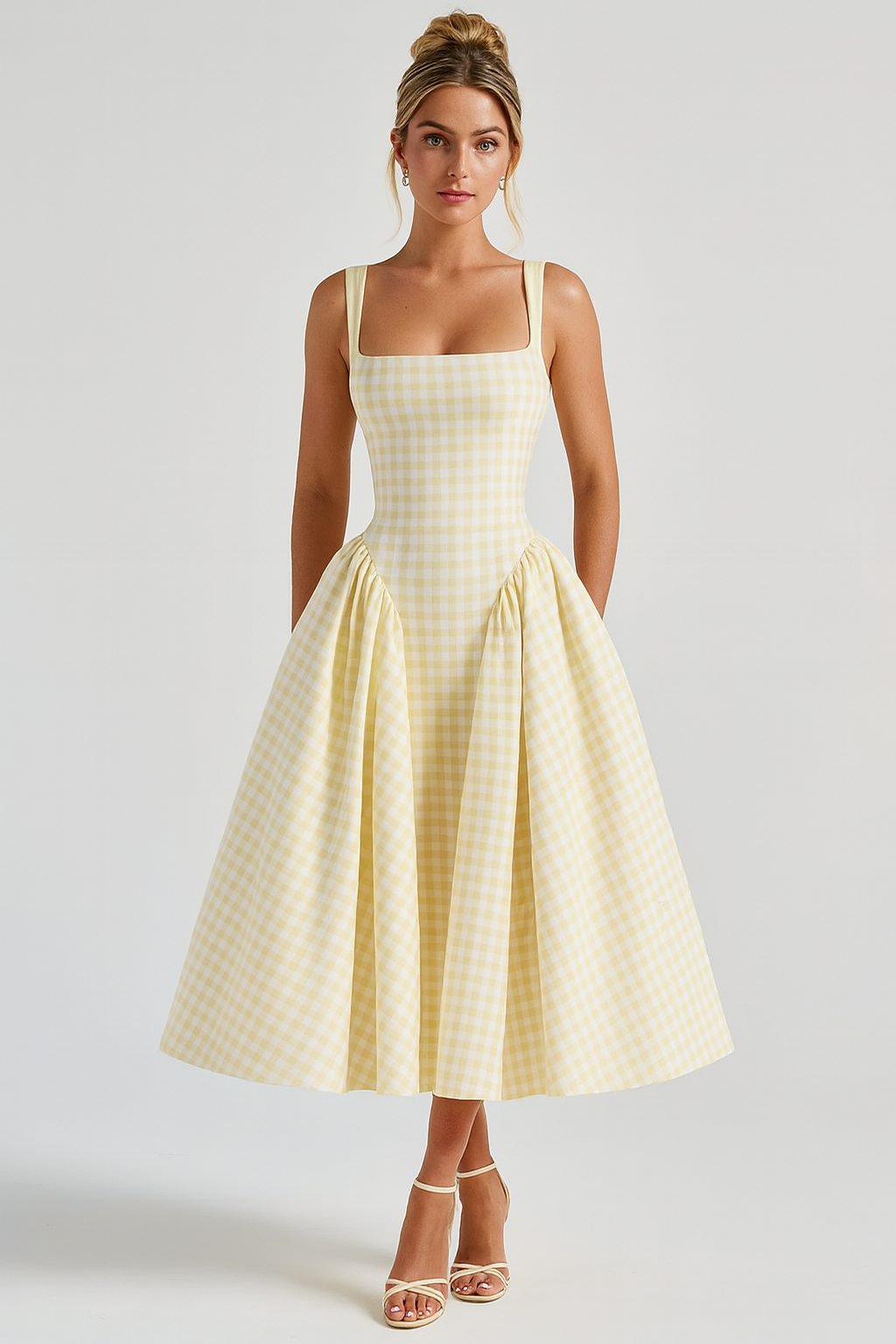 Vestido Bustier Xadrez